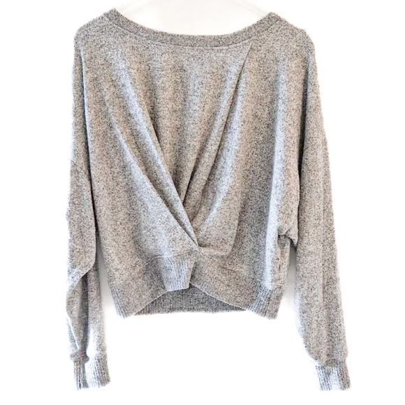 Joie Yerrick twist pullover in heather grey. Size xs - Picture 2 of 5